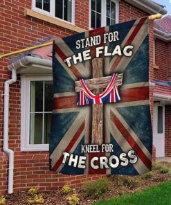 UK Christian Flag Stand For The Flag Kneel For The Cross QNK883F