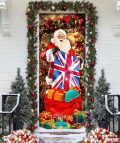 UK Christmas Door Cover Santa Laughing NNT105D