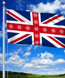 UK Flag Merry Christmas UK Grommet Flag TRL1548GF