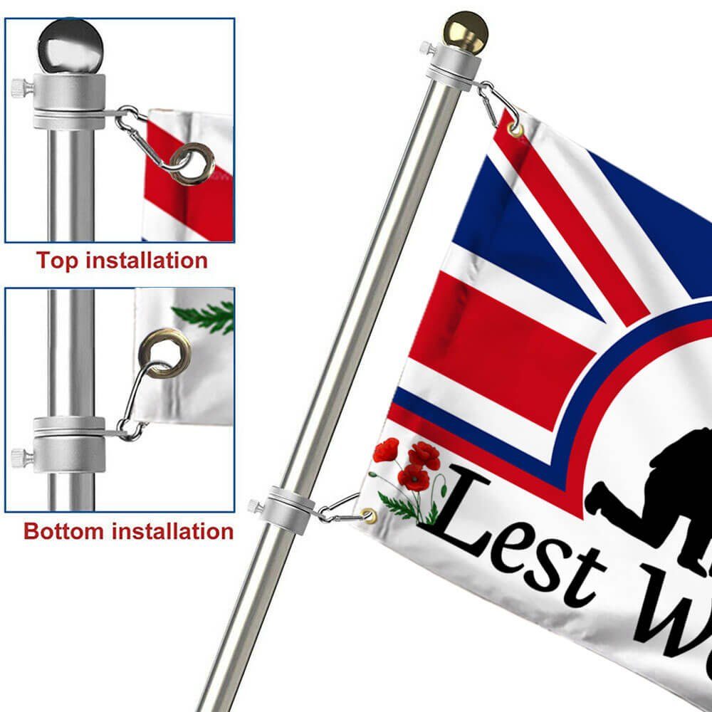 UK Remembrance Day Grommet Flag Veteran Day Lest We Forget TQN551GF - Image 6