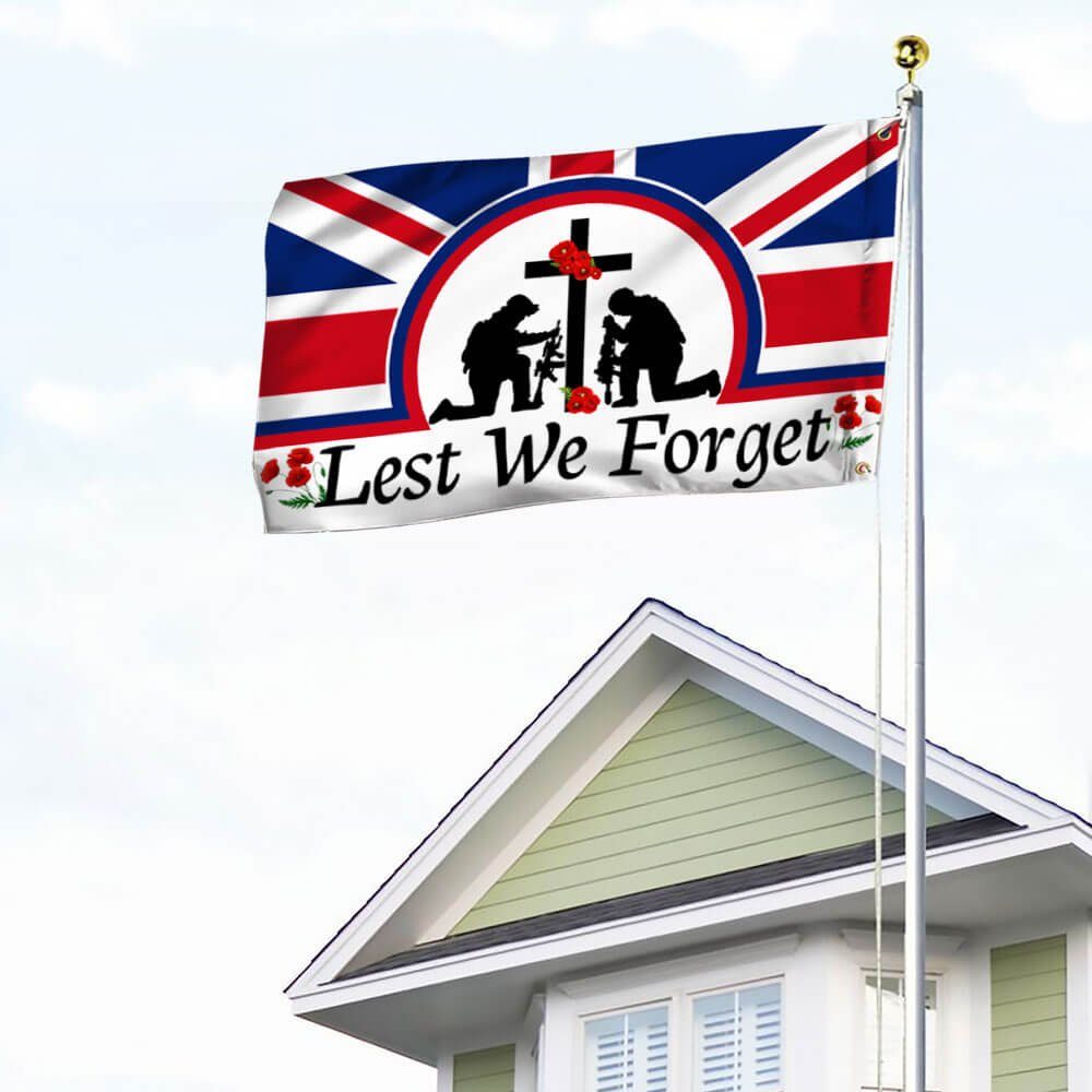 UK Remembrance Day Grommet Flag Veteran Day Lest We Forget TQN551GF - Image 4