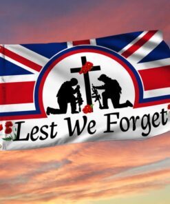 UK Remembrance Day Grommet Flag Veteran Day Lest We Forget TQN551GF