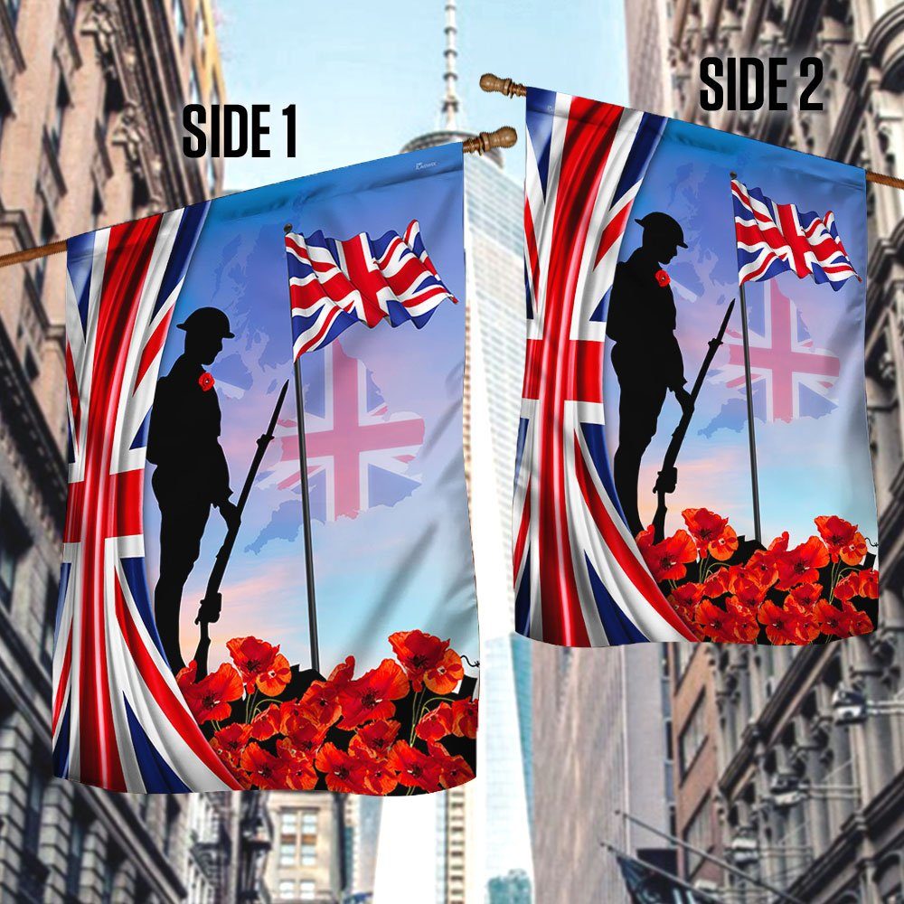 UK Veteran Flag Lest We Forget Remembrance Day QNN558F - Image 3