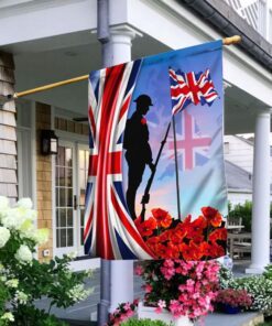 UK Veteran Flag Lest We Forget Remembrance Day QNN558F