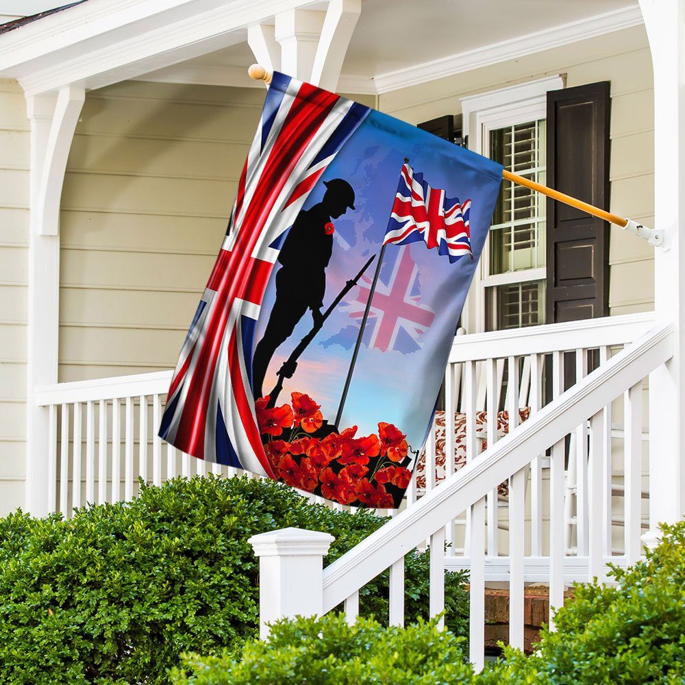 UK Veteran Flag Lest We Forget Remembrance Day QNN558F - Image 2