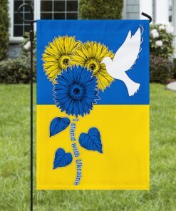ukraine flag, i stand with ukraine, peace for ukraine, sunflowers and white dove tqn58f 4512