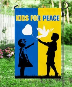 ukraine flag, kids for peace tqn34f 1359