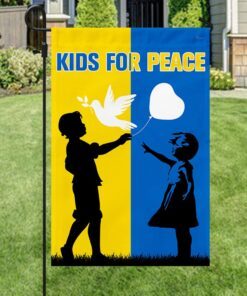 ukraine flag, kids for peace tqn34f 4233