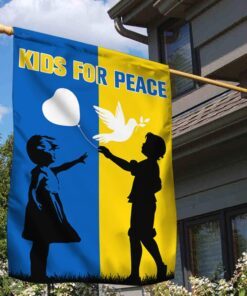 ukraine flag, kids for peace tqn34f 8462
