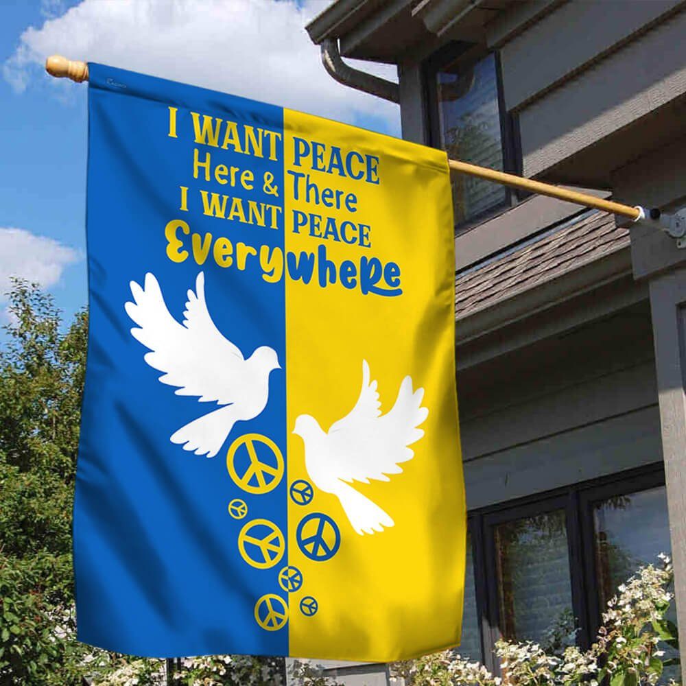 Ukraine Flag I Want Peace Here & There I Want Peace Everywhere NNT498F - Image 5