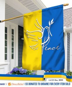 Ukraine Flag Peace Dove Ukraine Flag QTR53F