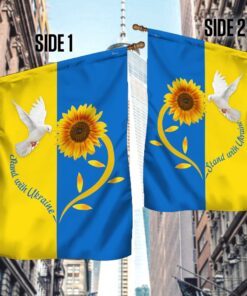 ukraine flag stand with ukraine dove flag qtr39f 6307
