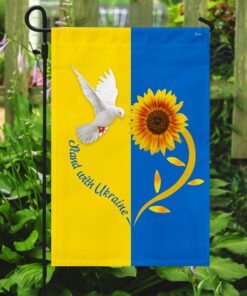 ukraine flag stand with ukraine dove flag qtr39f 8529