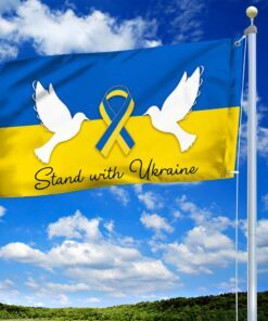 ukraine flag stand with ukraine peace dove ukrainian flag qtr68gf 2083