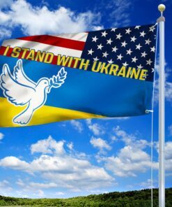 ukraine grommet flag i stand with ukraine bnt580gf 7645