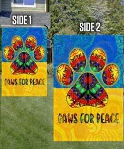 ukraine peace flag, paws for peace, hippie dog, support ukraine qnk1091f 2663