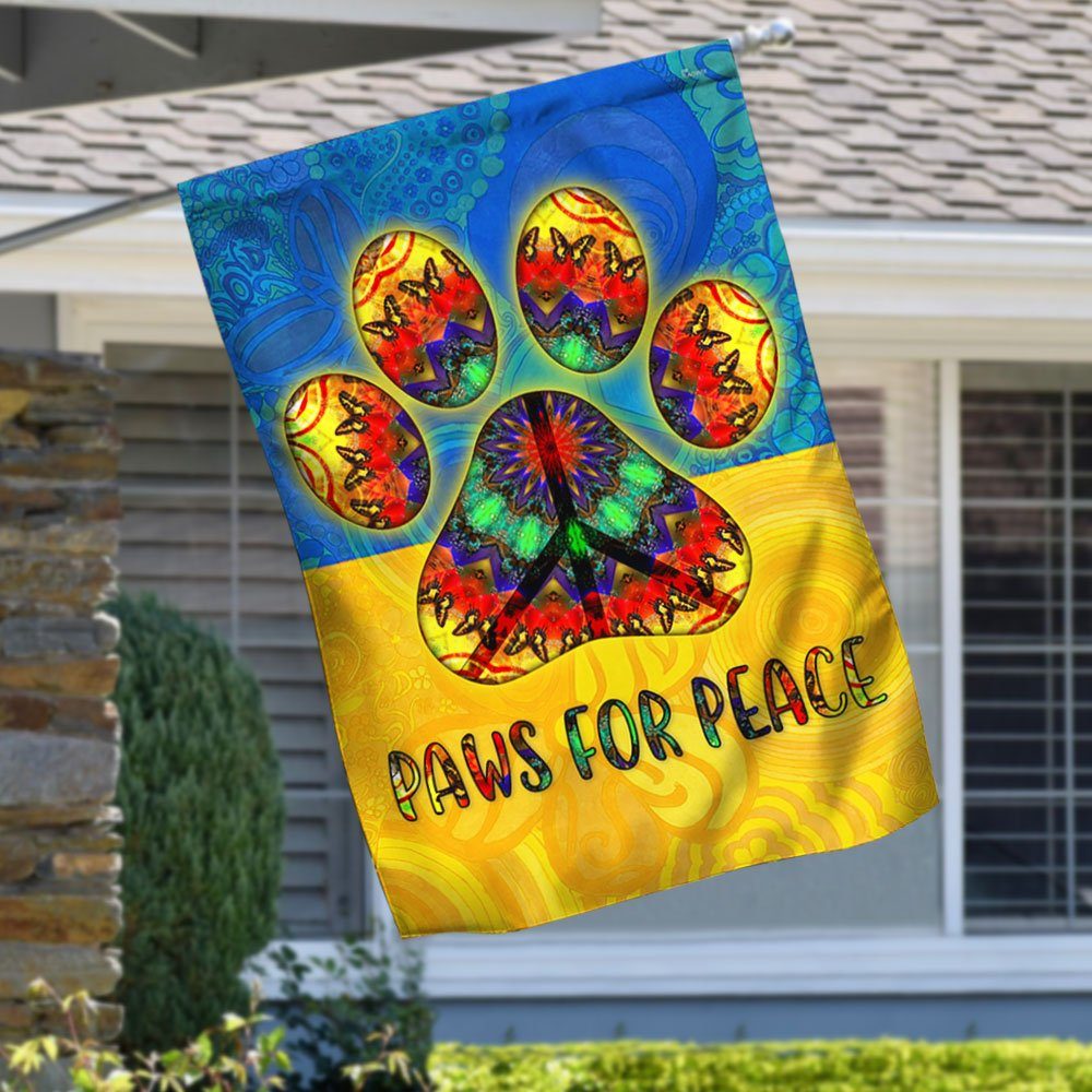 Ukraine Peace Flag, Paws For Peace, Hippie Dog, Support Ukraine QNK1091F - Image 5