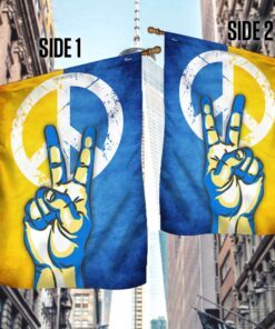 ukraine peace sign flag ttv542f 2345