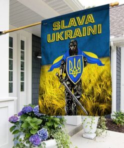 Ukraine Soldier Flag Slava Ukraini BNN159F