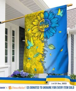 Ukraine Sunflower Flag. Support Ukraine. Stand With  Ukraine MLH2277F