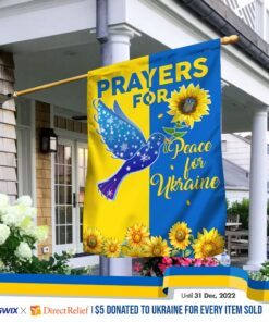 Ukraine Support Flag Prayers for Peace for Ukraine Stand With Ukraine MLN21F