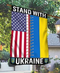 Ukrainian American Flag Stand With Ukraine Flag TRL1935F