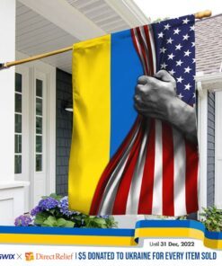 Ukrainian American Flag TRL1941F