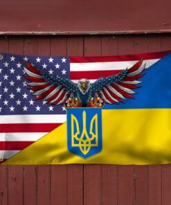 ukrainian flag american ukrainian grommet flag trl1871gf 7808