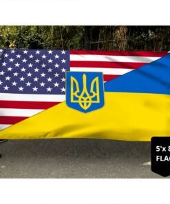 ukrainian flag american ukrainian grommet flag trl1871gfv1 5988