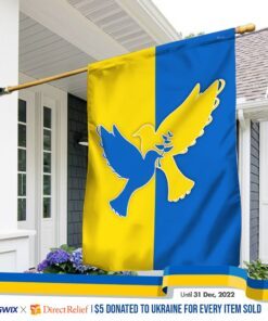 Ukrainian Flag Peace Ukraine Dove Flag TRV1964F