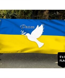 ukrainian flag peace ukraine dove grommet flag trv1891gf 3515