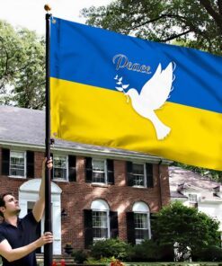 ukrainian flag peace ukraine dove grommet flag trv1891gf 6441