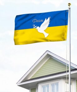 ukrainian flag peace ukraine dove grommet flag trv1891gf 6876