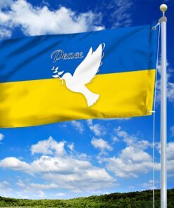 ukrainian flag peace ukraine dove grommet flag trv1891gf 7024