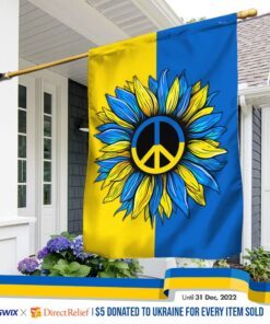 Ukrainian Flag Sunflower Ukraine Flag QTR03F