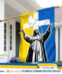 Ukranian Flag God Bless Ukraine BNN71F