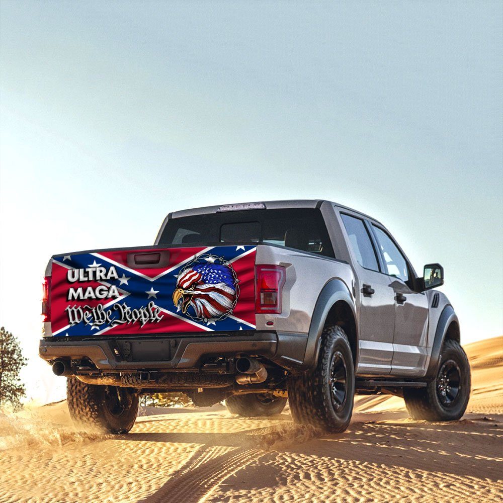 Ultra MAGA Truck Tailgate Decal Sticker Wrap We The People Southern Confederate Flag TQN145TDv1 - Image 7