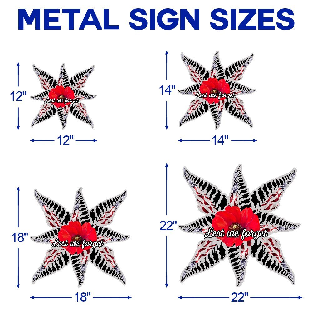 United States Veteran Metal Sign Lest We Forget BNN21MS - Image 4