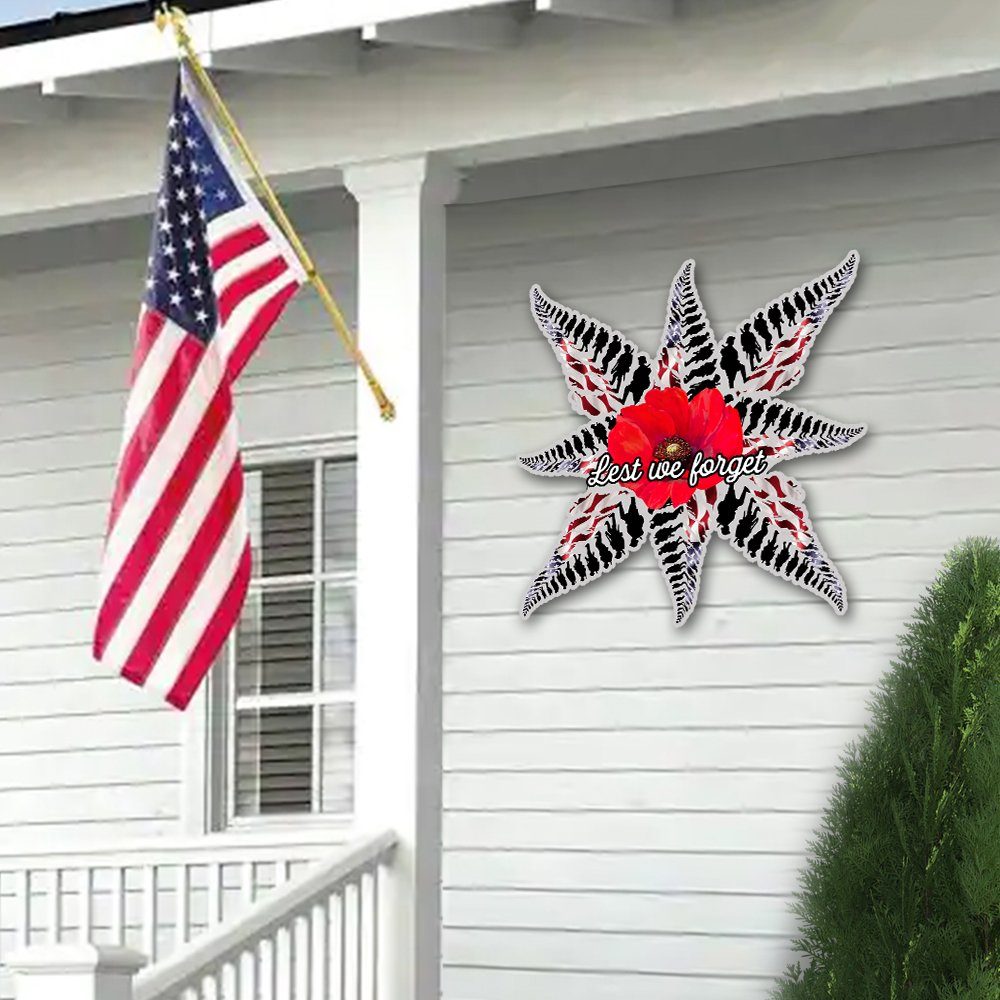 United States Veteran Metal Sign Lest We Forget BNN21MS - Image 3