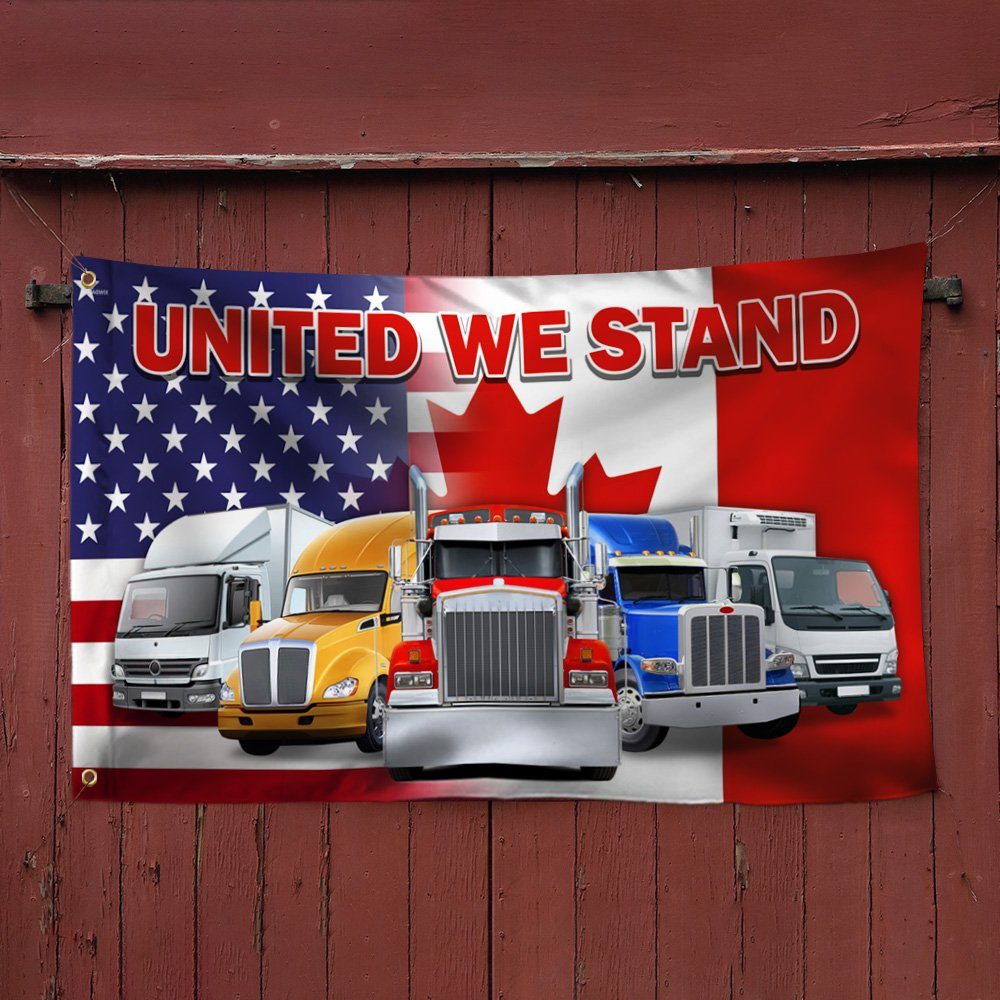 United We Stand, Freedom Convoy, Support Trucker American Canadian Grommet Flag THN3763GFv1 - Image 5