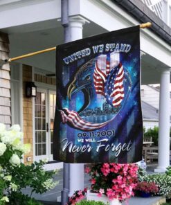 United We Stand. September 11th. Never Forget America Flag