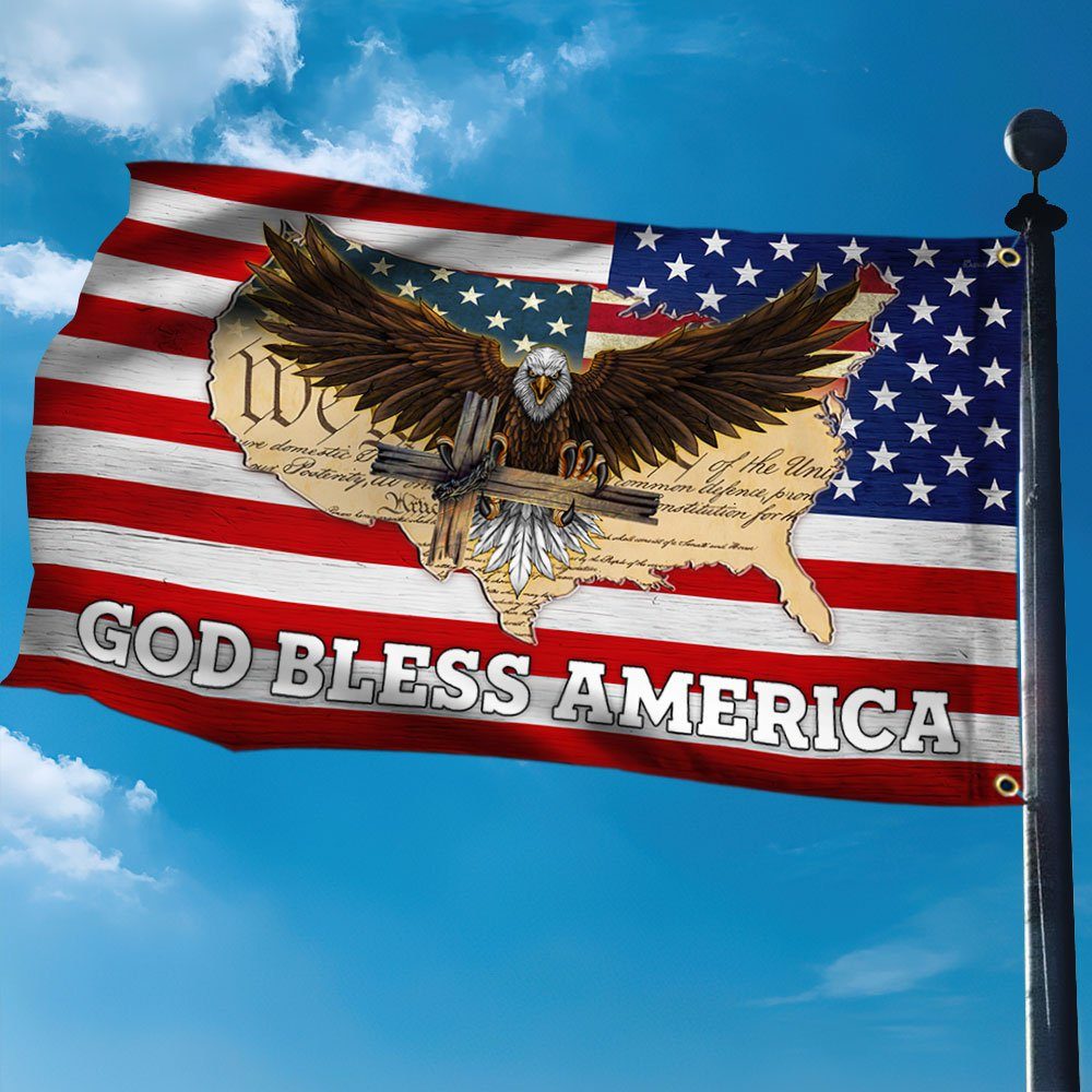 US Patriot We The People Grommet Flag God Bless America DHP3411GF - Image 3