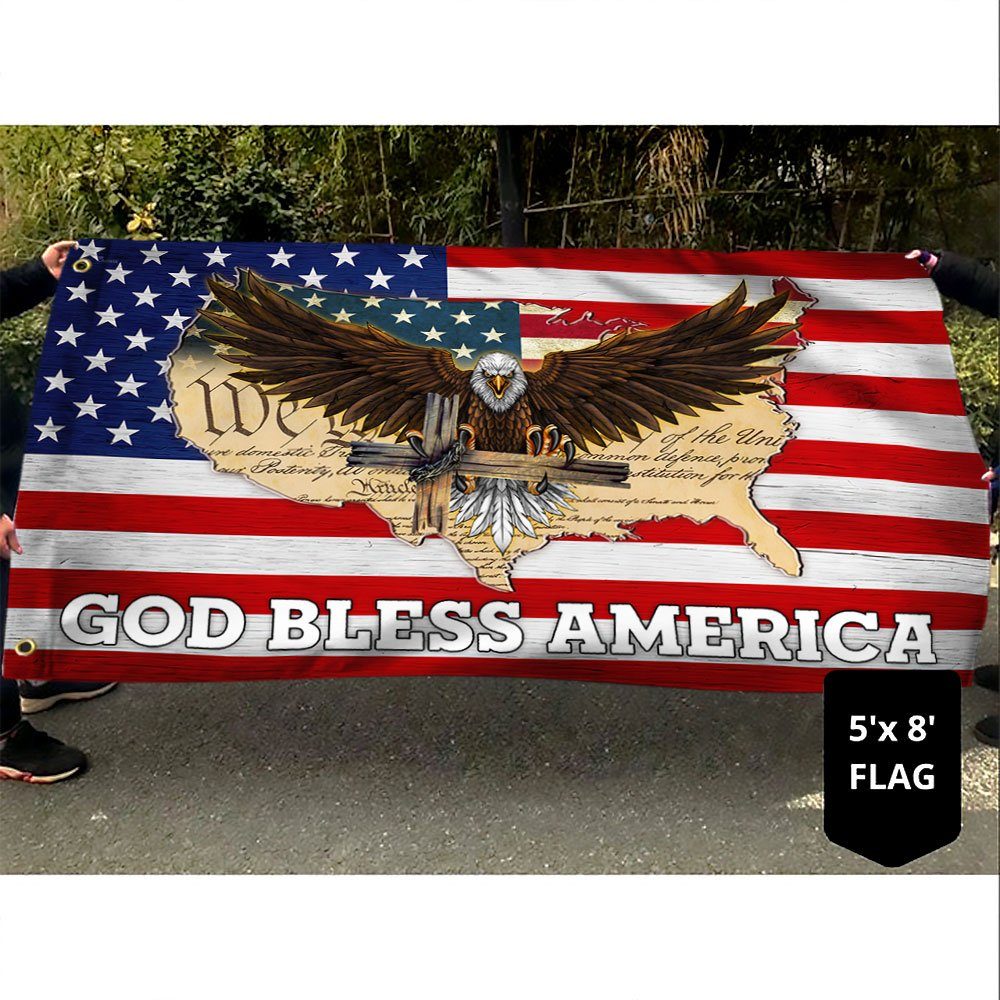 US Patriot We The People Grommet Flag God Bless America DHP3411GF - Image 5