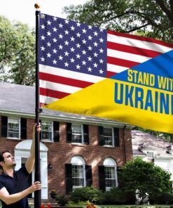 us ukraine grommet flag stand with ukraine ddh3333gf 3478