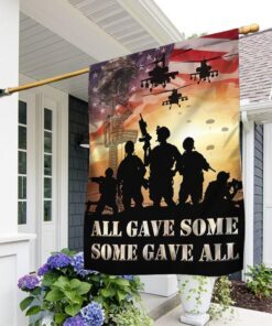 US Veterans. All Gave Some, Some Gave All Memorial American Flag TPT109F