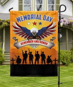 US Veterans Eagle Memorial Day Remember and Honor Flag MLN1286F