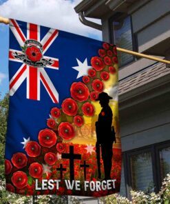 veteran, lest we forget, remembrance poppy australian flag tpt45f 1302