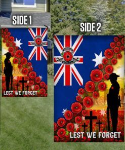 veteran, lest we forget, remembrance poppy australian flag tpt45f 4948