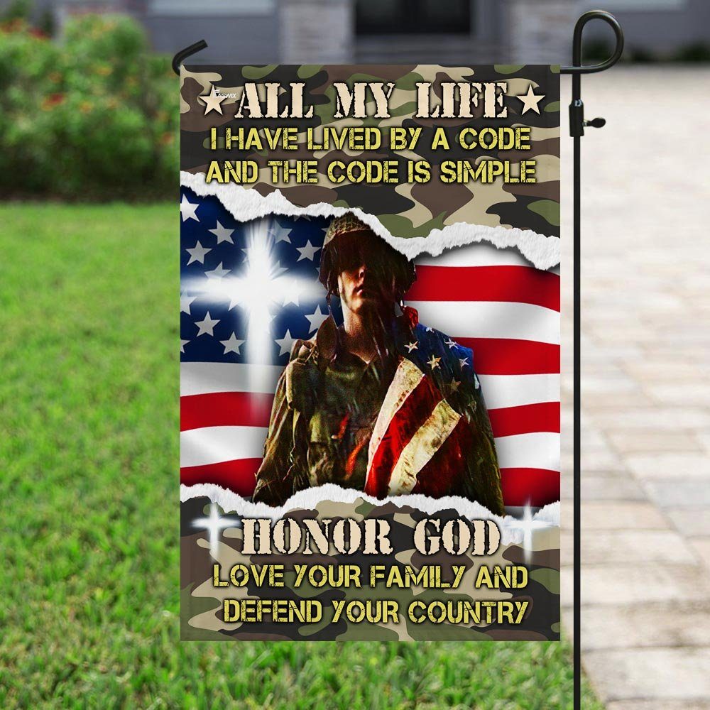 Veteran All My Life I Have Lived By A Code Flag - Image 6