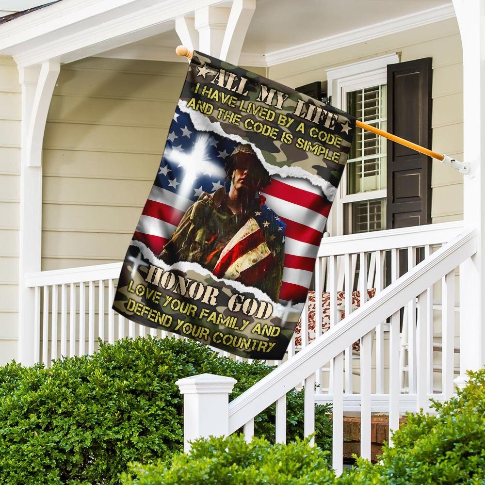 Veteran All My Life I Have Lived By A Code Flag - Image 5